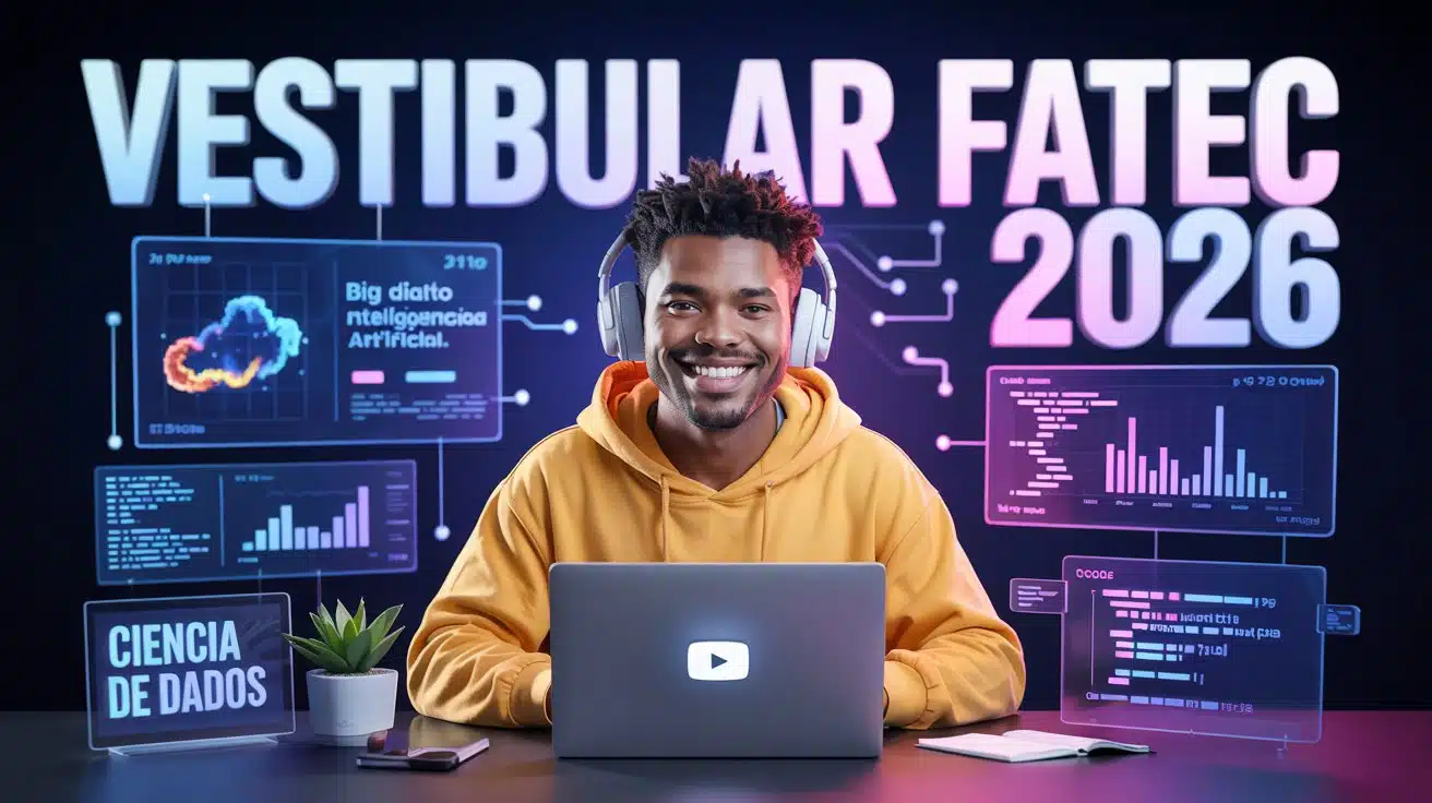 Inscrições abertas para o Vestibular FATEC 2026! Conquiste sua vaga no curso gratuito de Ciência de Dados e impulsione sua carreira. Saiba mais e garanta já!