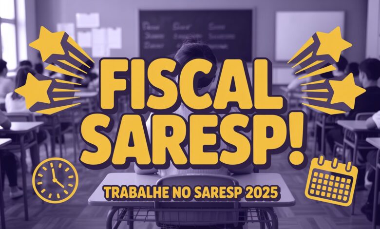 Quer trabalhar no SARESP 2025? Vagas para Fiscal de Prova com inscrições a partir de 22/09. Confira os detalhes e requisitos para se candidatar.