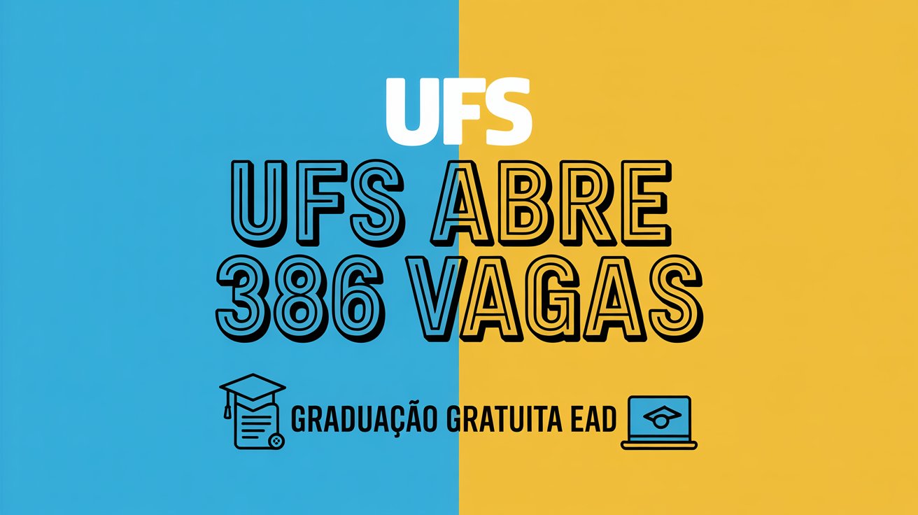 Sonha em fazer uma licenciatura na UFS? Edital aberto com 386 vagas remanescentes para Graduação EAD. Inscrições até 18/09/25