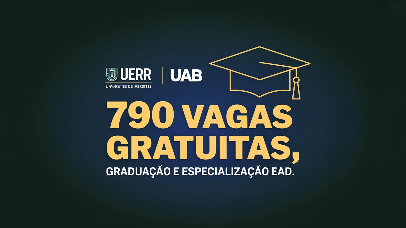 UERR e UAB lançam 790 vagas para cursos EAD gratuitos de graduação e especialização. Inscrições abertas! Saiba como participar e garanta sua vaga.