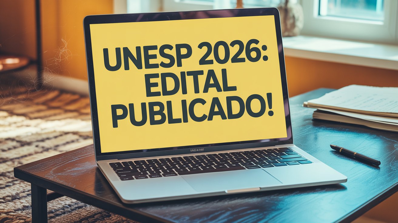 Unesp divulga edital para o Vestibular 2026. Garanta sua vaga em uma das melhores universidades públicas do Brasil. Inscrições abertas!