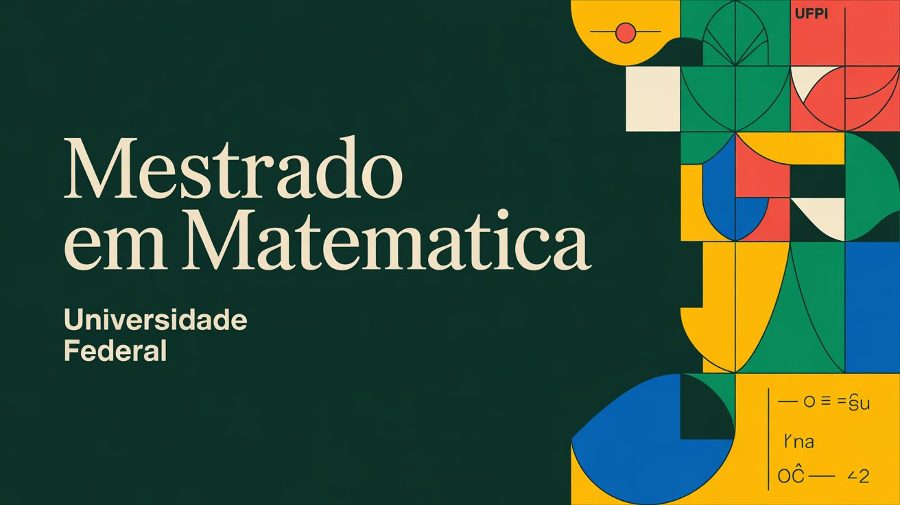 Quer fazer Mestrado em Matemática? Inscrições abertas para o Processo Seletivo da UFPI. Confira o Edital e veja como participar!