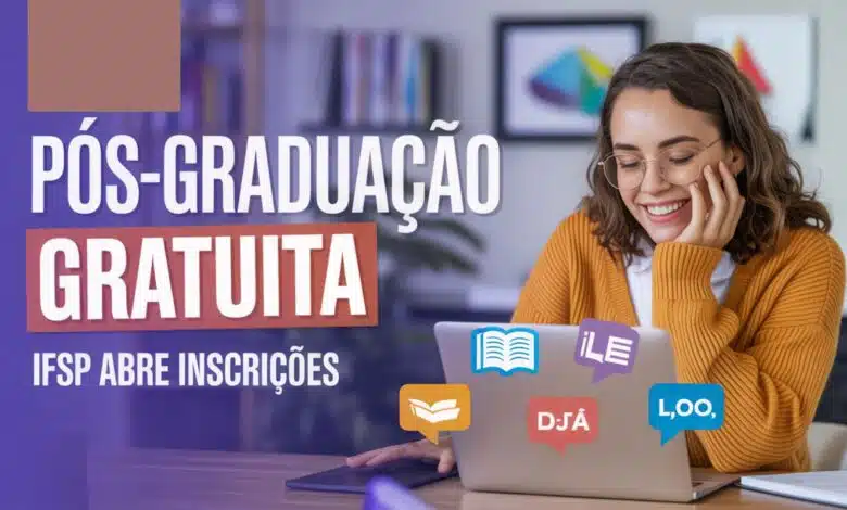IFSP abre inscrições para pós-graduação gratuita em Ensino de Línguas EAD! São 30 vagas para especialização. Saiba como se inscrever!