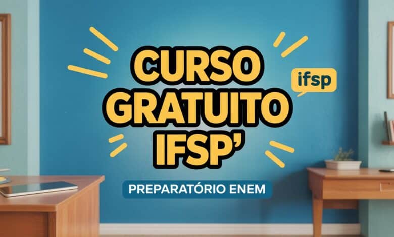 IFSP abre vagas para curso preparatório gratuito para o ENEM com 140 horas EAD. Inscrições online até 21/09. Garanta sua vaga!
