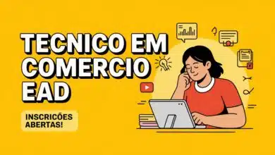 Curso Técnico em Comércio EAD gratuito nas Etecs! Inscrições abertas para o Vestibulinho 2026. Prepare-se para o mercado de trabalho agora.