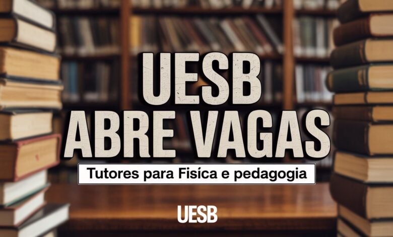 UESB abre vagas para Tutor Presencial em Física e Pedagogia EaD. Inscrições abertas de 22/09 a 10/10. Bolsa de R$ 1.100. Saiba mais!