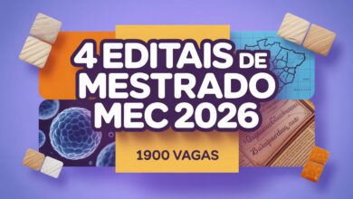 Os 4 editais de Mestrado do MEC para professores estão abertos e podem ser a chance de ouro que você esperava para alavancar sua carreira em 2026!