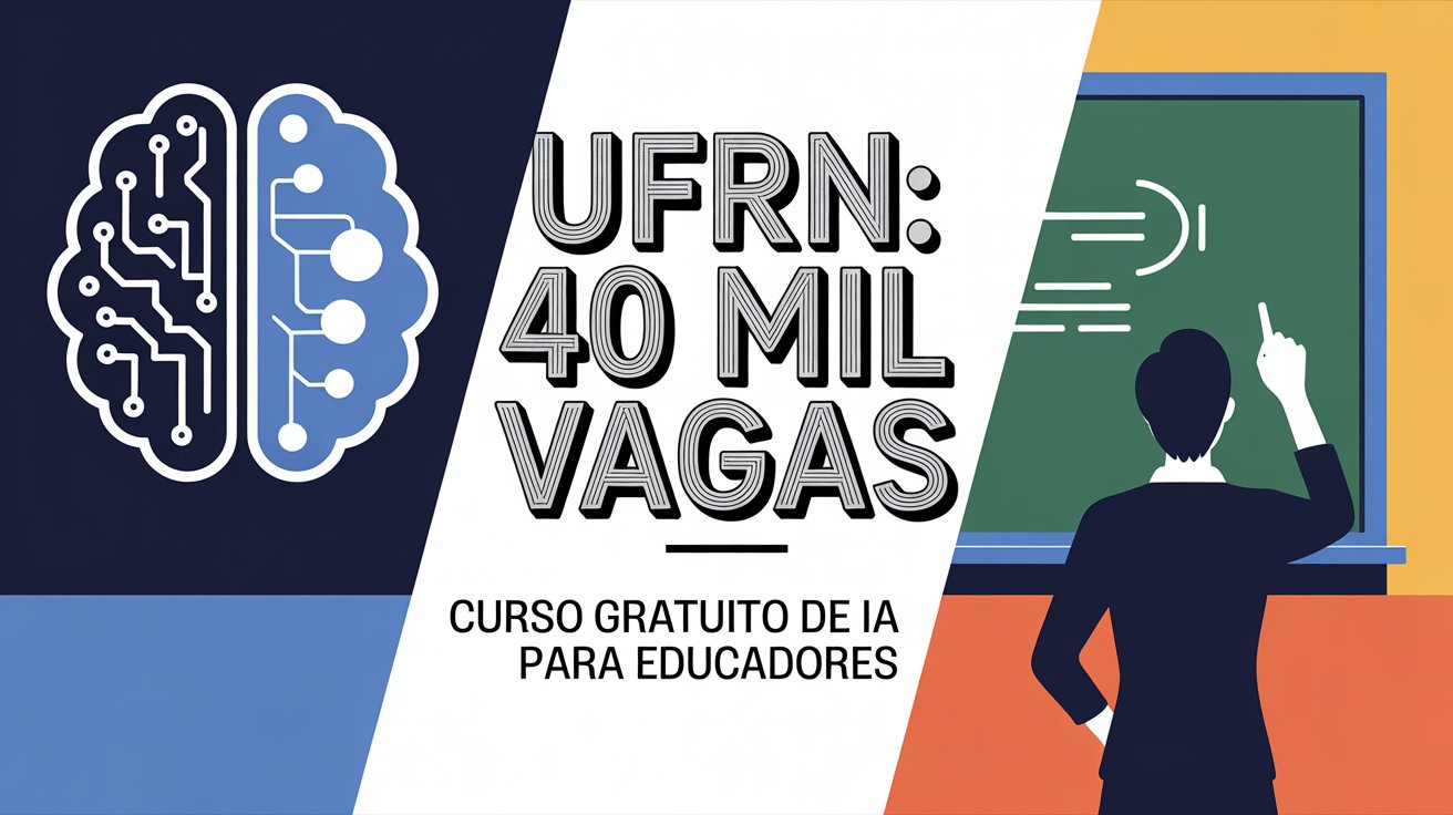 Oportunidade UFRN e UAB: Curso de Extensão "IA para Educadores" EAD e gratuito. Mais de 40 mil vagas abertas para professores e licenciandos.