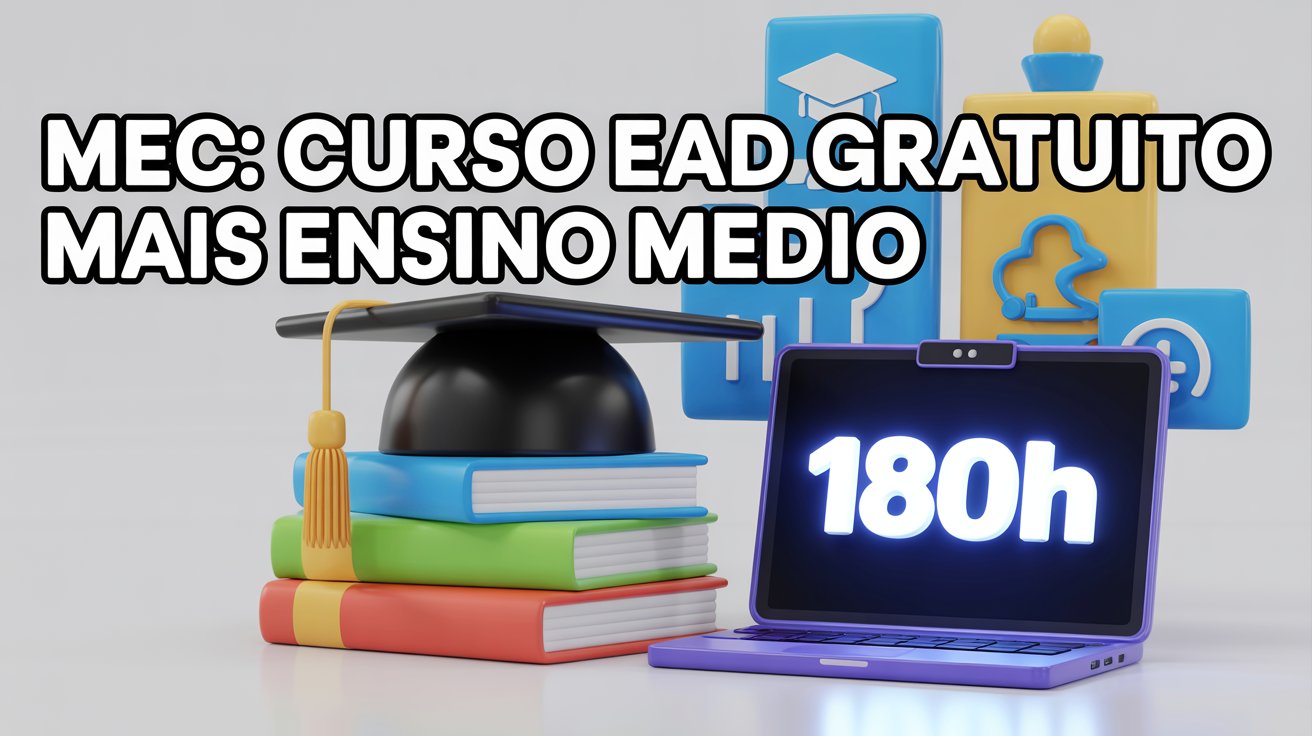 MEC lança curso EAD 'Mais Ensino Médio' (180h) para professores da rede pública. Inscrições abertas na AVAMEC. Pode virar especialização!