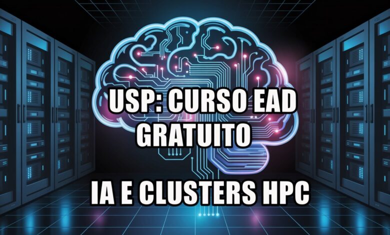 USP abre 75 vagas em curso EAD gratuito sobre IA e Clusters HPC. Inscrições vão até 31/10. Voltado para pós-graduandos e pesquisadores.