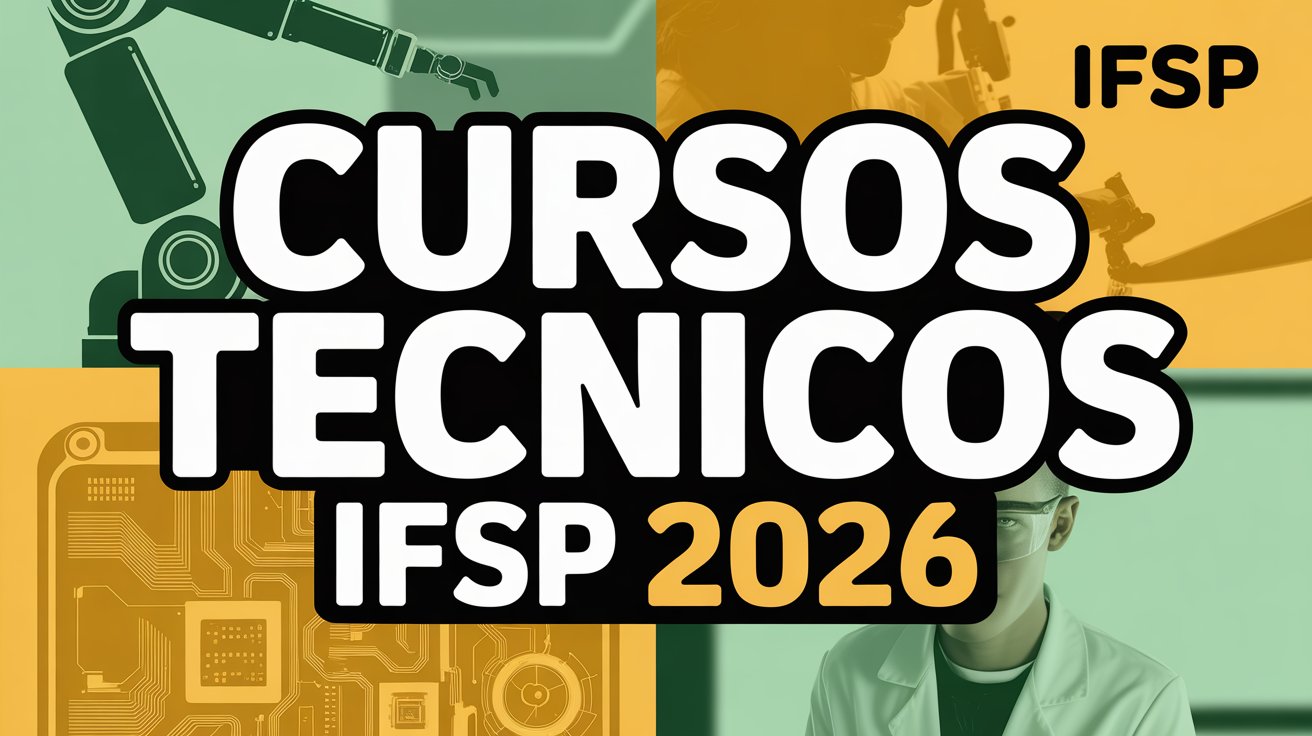 Cursos Técnicos Gratuitos do IFSP 2026: Vagas para cursos integrados, concomitantes e subsequentes. Inscrições abertas!