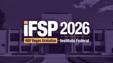 Quer estudar de graça no IFSP? Edital 2026 oferece 480 vagas em cursos técnicos integrados ao Ensino Médio, concomitantes ou subsequentes.