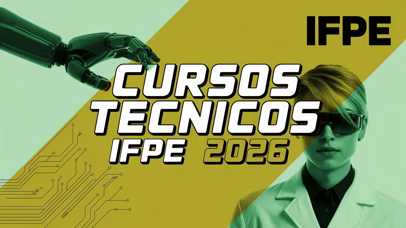 Inscrições do IFPE 2026! Cursos técnicos gratuitos Integrados e Subsequentes. Classificação por notas do histórico ou Enem. Veja o edital!