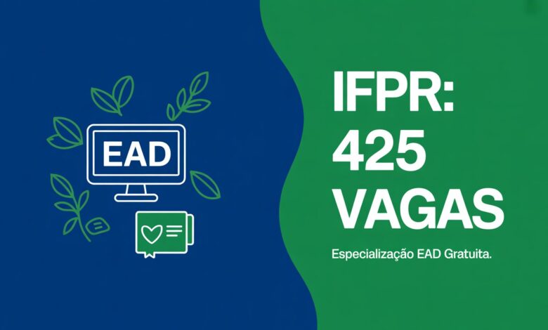Oportunidade única: IFPR com 425 vagas em especialização EAD sobre Educação Profissional. Curso gratuito e seleção por sorteio. Veja!