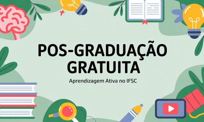 Curso de Especialização EAD gratuito no IFSC focado em Metodologias Ativas. Vagas limitadas. Veja o edital e prazos de inscrição.