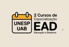 UNESP abre 585 vagas em 2 Cursos de Especialização EAD gratuita para educadores de SP! Cursos em EJA e Gestão Escolar. Confira!
