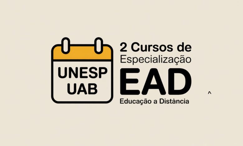 UNESP abre 585 vagas em 2 Cursos de Especialização EAD gratuita para educadores de SP! Cursos em EJA e Gestão Escolar. Confira!