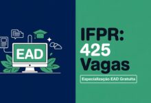 IFPR abre 425 vagas para especialização gratuita em EAD! Inscrições em outubro. Saiba como participar desta oportunidade única de qualificação.