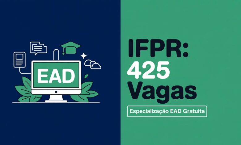 IFPR abre 425 vagas para especialização gratuita em EAD! Inscrições em outubro. Saiba como participar desta oportunidade única de qualificação.