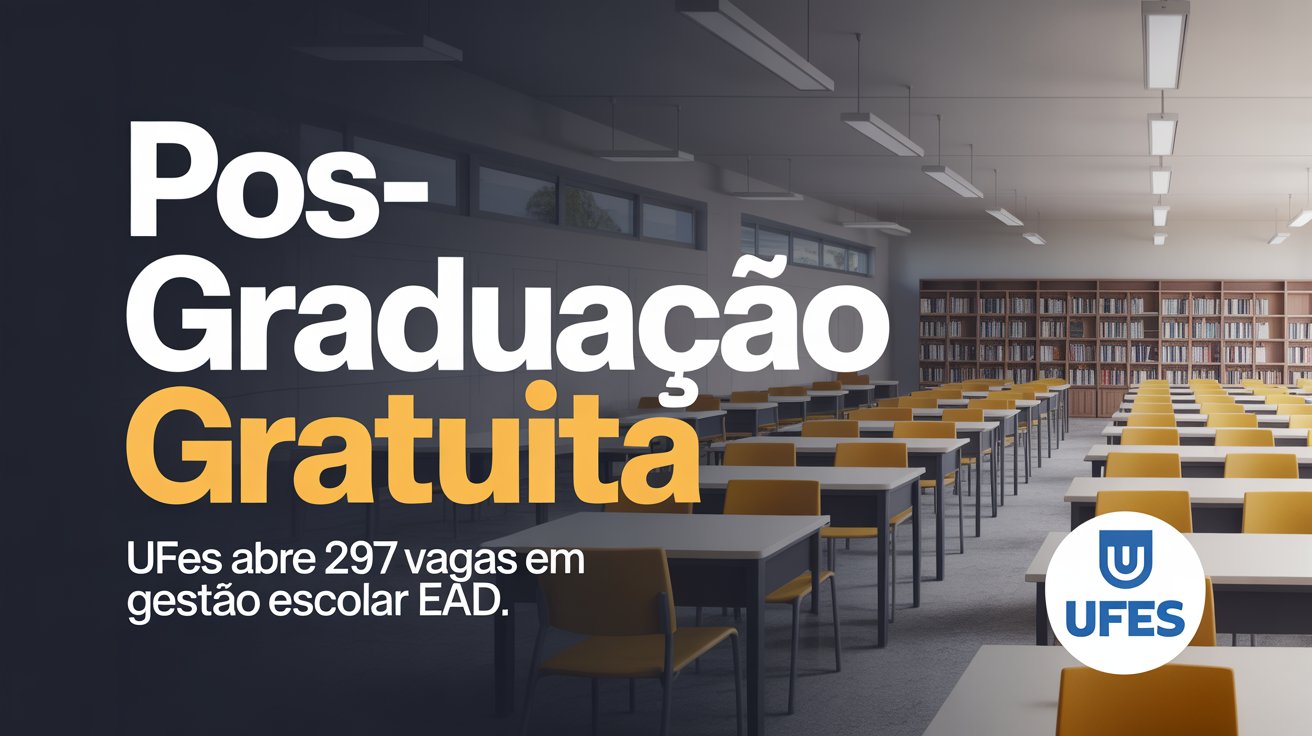 Oportunidade! Curso de Especialização em Gestão Escolar EAD e gratuito na UFES. Confira o edital e veja como participar do processo seletivo!