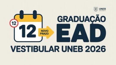 UNEB abre vestibular 2026 com quase 6 mil vagas em cursos presenciais e EaD. Inscrições até 12/10. Garanta sua vaga em universidade pública na Bahia!