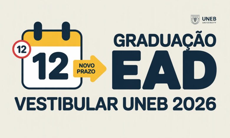 UNEB abre vestibular 2026 com quase 6 mil vagas em cursos presenciais e EaD. Inscrições até 12/10. Garanta sua vaga em universidade pública na Bahia!