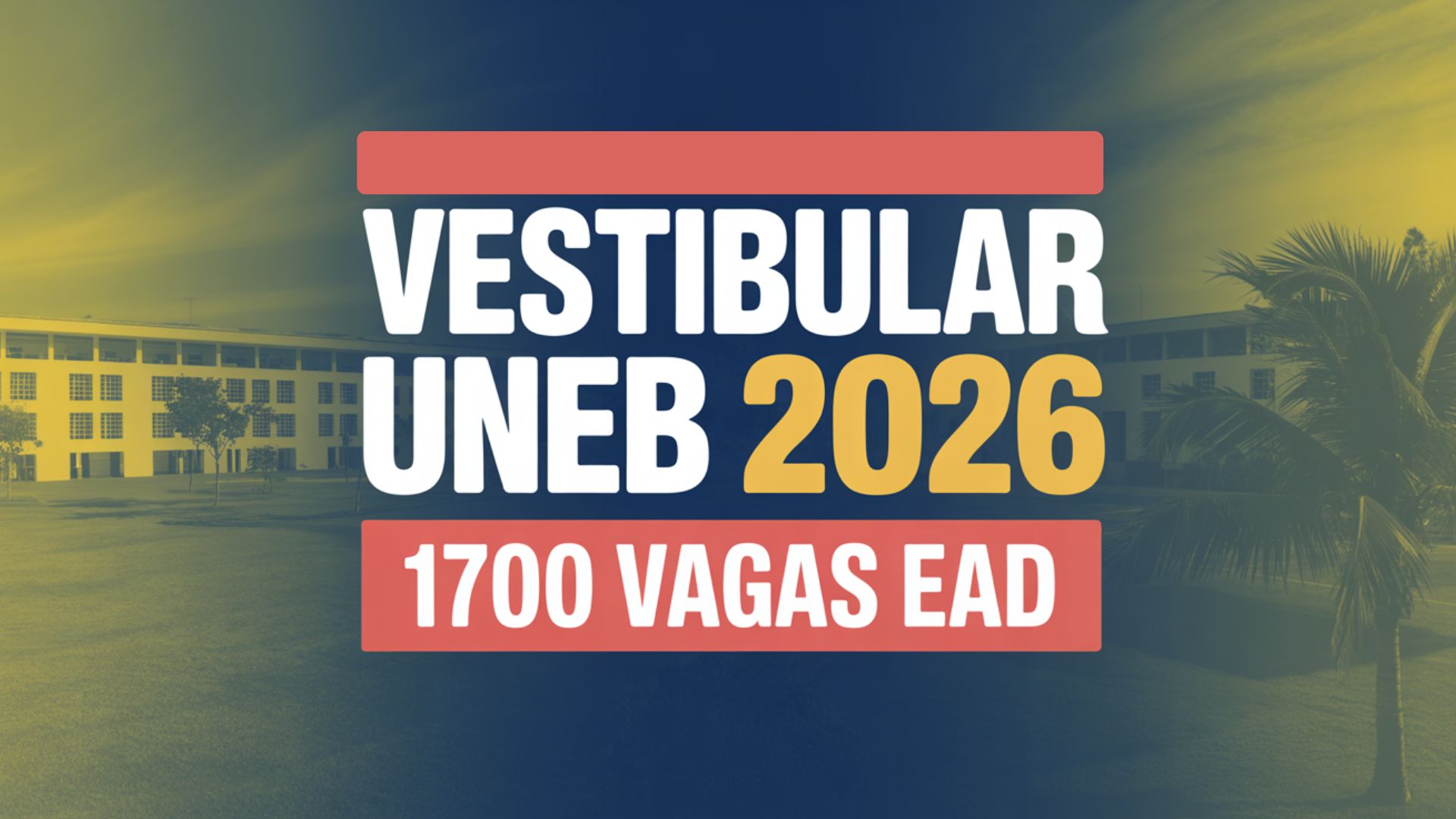 A UNEB lançou o edital do Vestibular 2026 com mais de 1.700 vagas EAD. Veja como se inscrever nos cursos de graduação EAD e mude seu futuro!