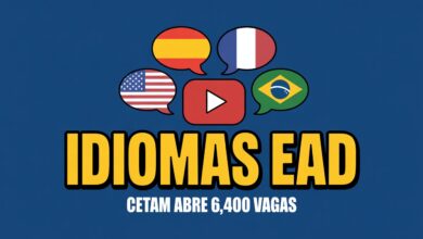 Cursos gratuitos de idiomas para atendimento ao público (Inglês, Libras, Espanhol) no CETAM. São 6.400 vagas EAD. São 67 mil vagas!