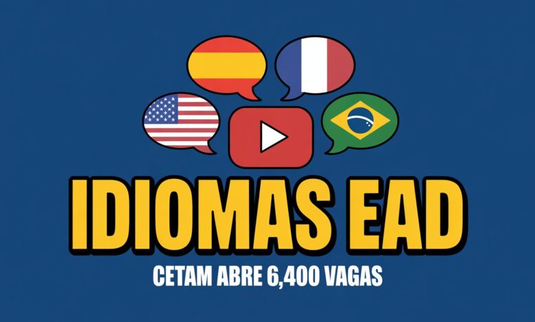 Cursos gratuitos de idiomas para atendimento ao público (Inglês, Libras, Espanhol) no CETAM. São 6.400 vagas EAD. São 67 mil vagas!