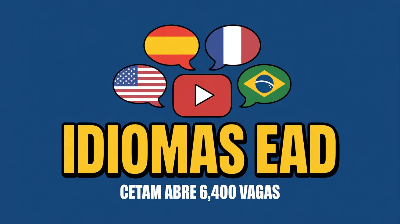 Cursos gratuitos de idiomas para atendimento ao público (Inglês, Libras, Espanhol) no CETAM. São 6.400 vagas EAD. São 67 mil vagas!