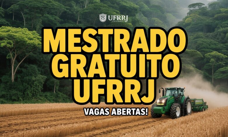 UFRRJ abre 13 vagas para Mestrado gratuito em Engenharia Agrícola e Ambiental. Inscrições abertas! Confira o edital e participe!