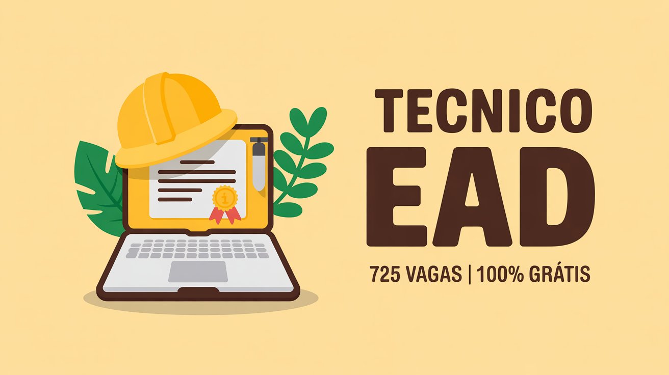 São 725 vagas: SENAR abre inscrições (até 24/11) para o curso técnico EAD em Segurança do Trabalho que pode transformar sua carreira.