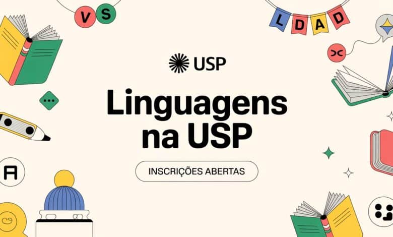 Encontro USP Escola 2026: Formação presencial em Linguagens. Vagas para professores de Inglês e Literatura. Inscreva-se até 03/12.