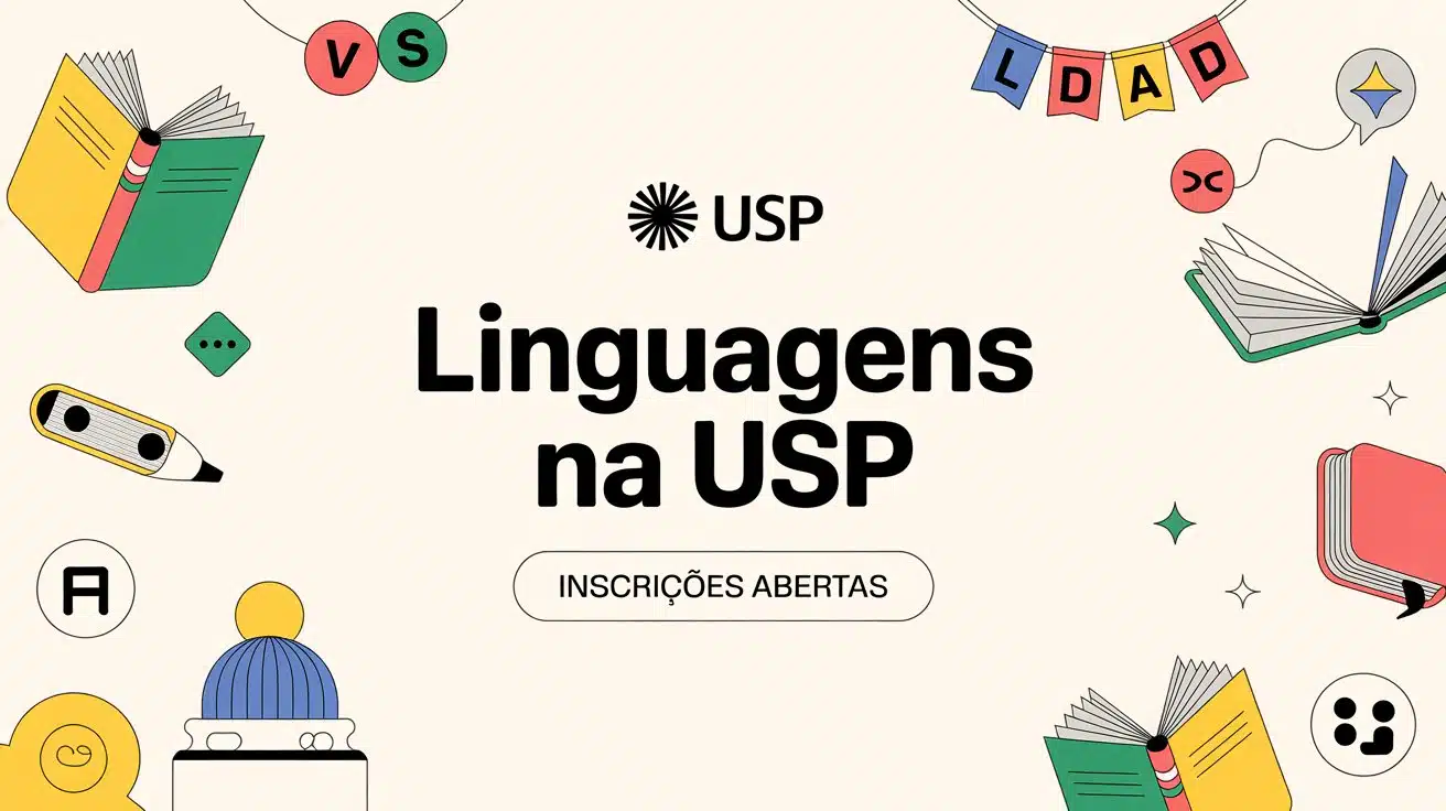 Encontro USP Escola 2026: Formação presencial em Linguagens. Vagas para professores de Inglês e Literatura. Inscreva-se até 03/12.