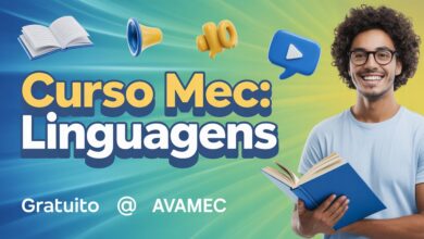 MEC lança curso gratuito de 180h em Linguagens no AVAMEC! Foco no Novo Ensino Médio (PNAEM). Inscreva-se já e veja como virar especialização.