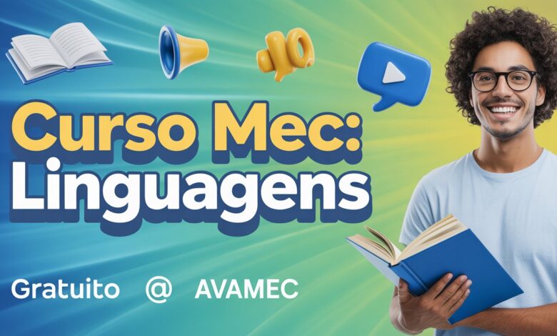 MEC lança curso gratuito de 180h em Linguagens no AVAMEC! Foco no Novo Ensino Médio (PNAEM). Inscreva-se já e veja como virar especialização.