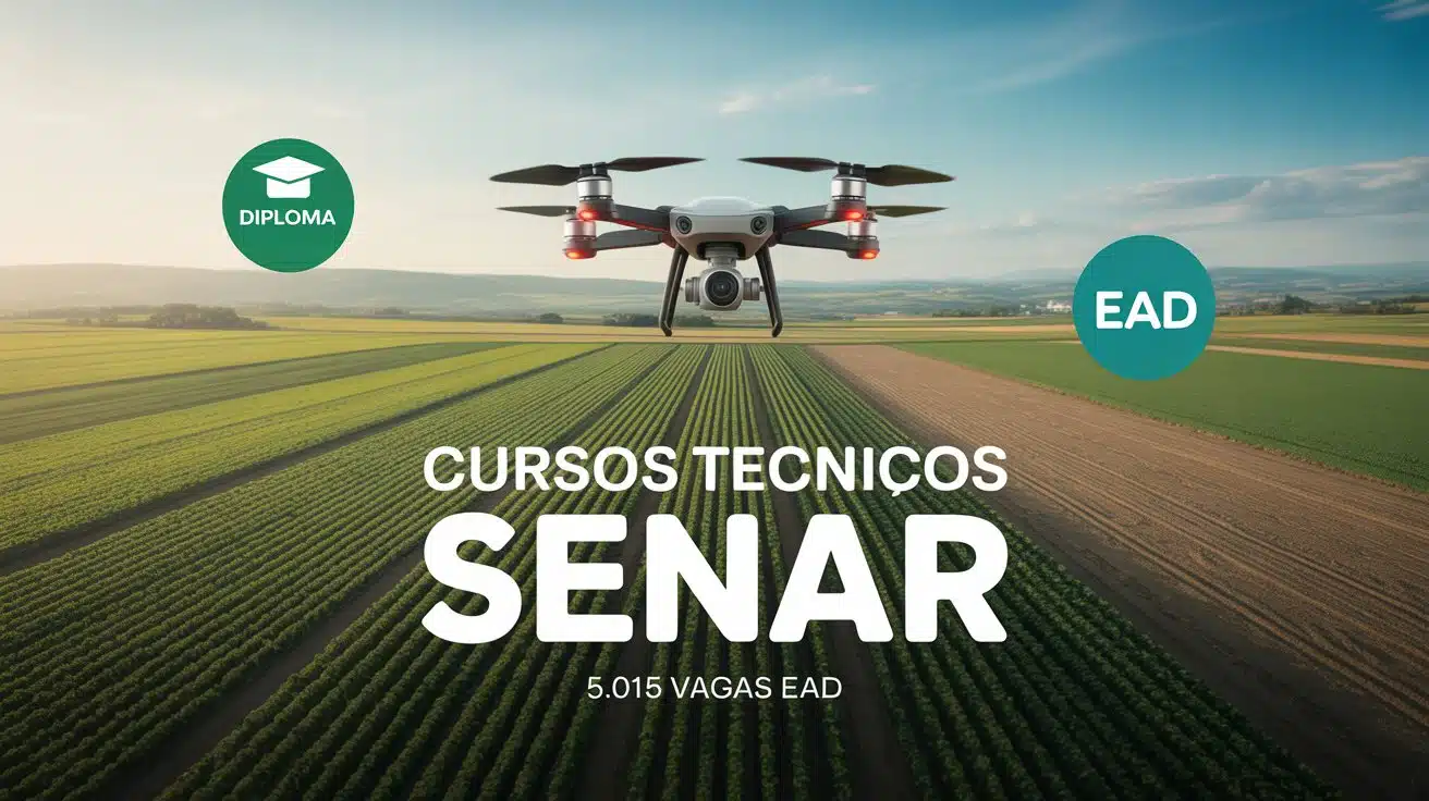 SENAR abre 5.015 vagas EAD em cursos técnicos gratuitos! Inscrições até 24/11. São 7 cursos na área do agro. Saiba como participar agora!