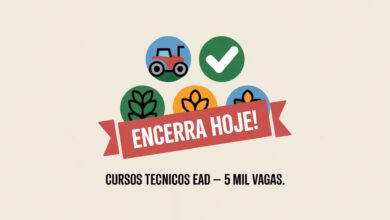 Não deixe para a última hora: Inscrições para 5.015 vagas de cursos técnicos EAD gratuitos no SENAR encerram hoje (24/11). Garanta!