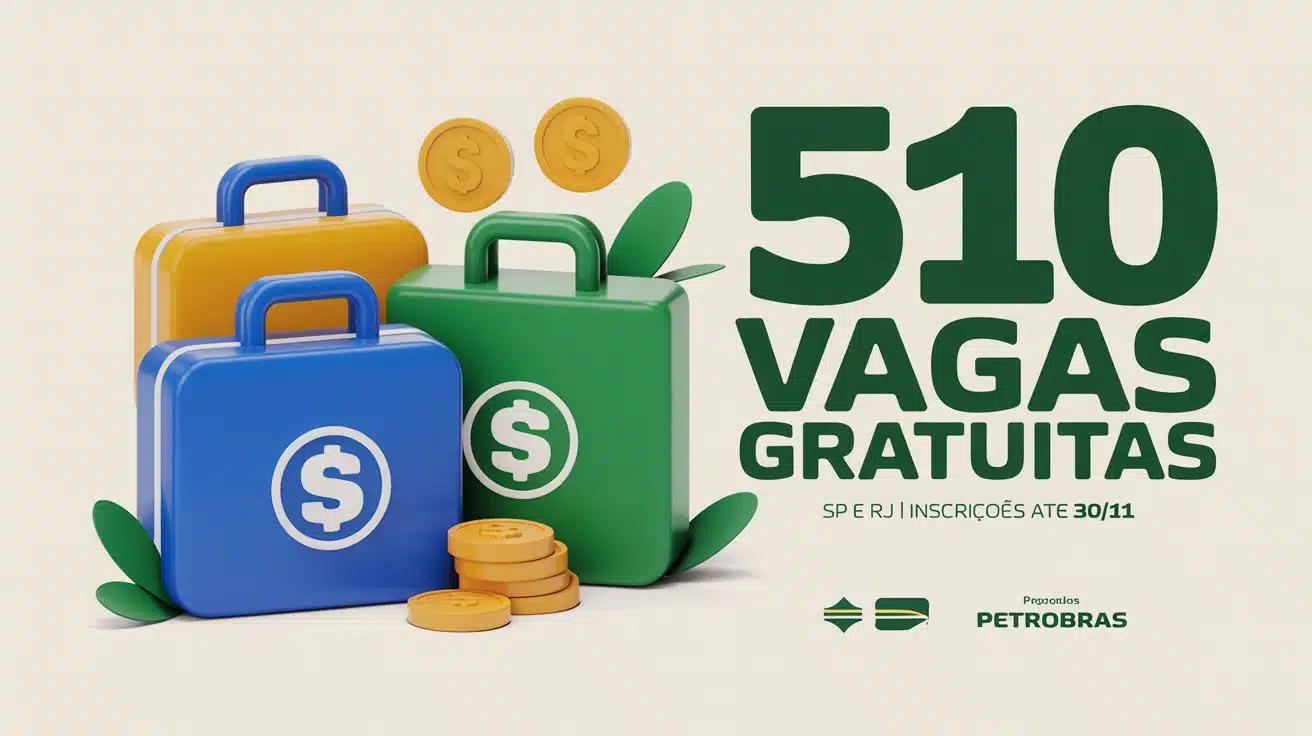 Edital Petrobras/SENAI: Vagas gratuitas em Macaé, Niterói, SJC, Mauá e mais. Bolsa mensal. Inscrições até 30/11. Seleção sem prova.