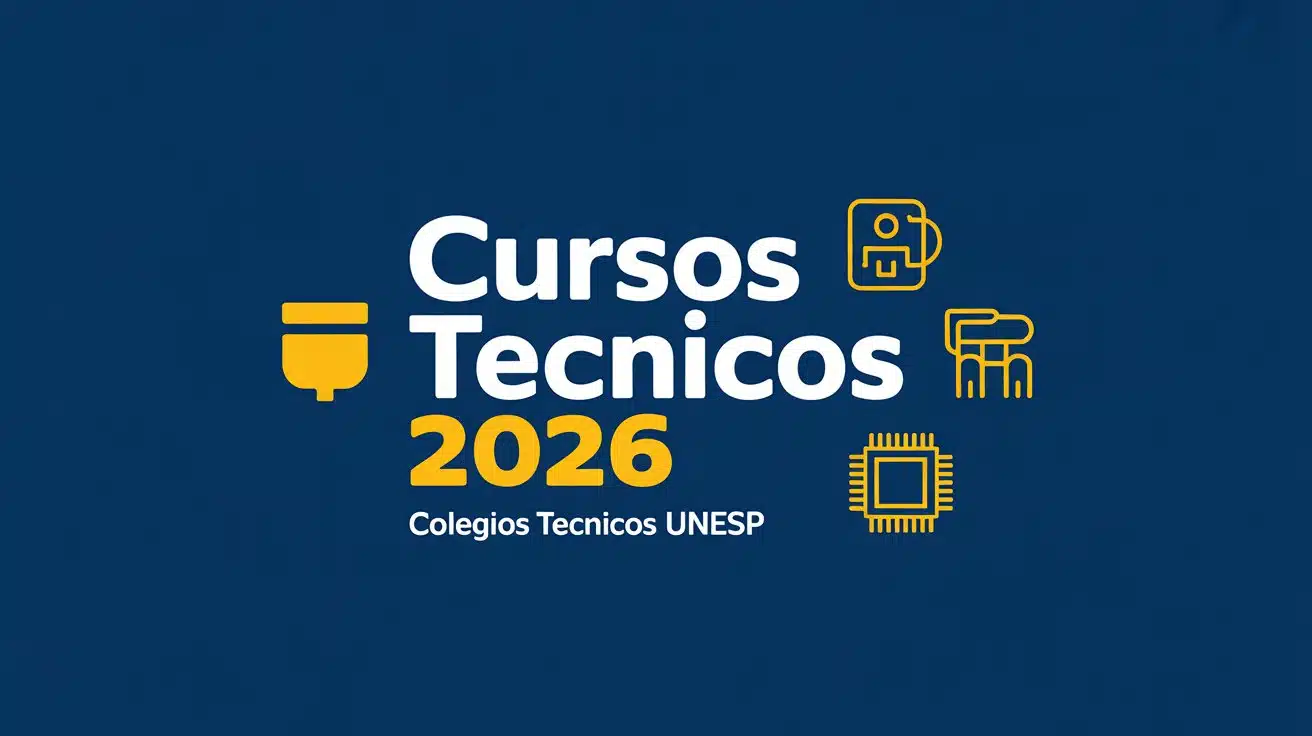 Inscrições abertas para o Vestibulinho 2026 dos Colégios Técnicos da UNESP! Cursos gratuitos de Informática, Mecânica, Agropecuária e mais.