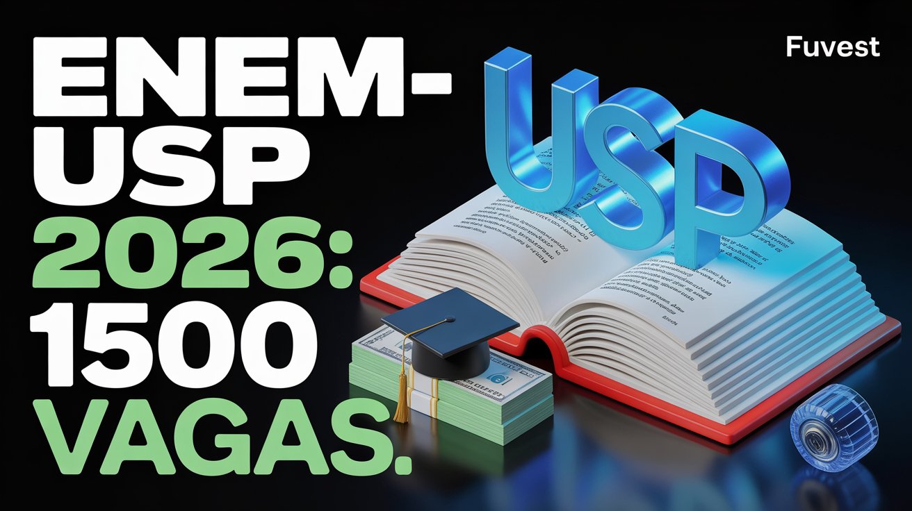 Processo Seletivo da USP abre 1.500 vagas de graduação com a nota do ENEM 2025! Inscrições abertas pela FUVEST. Confira o edital e participe!