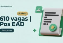 Edital 295/2025 IFSULDEMINAS: 610 vagas em pós EAD (Gestão, Enfermagem). Seleção por sorteio. Inscrições até 09/01/26.