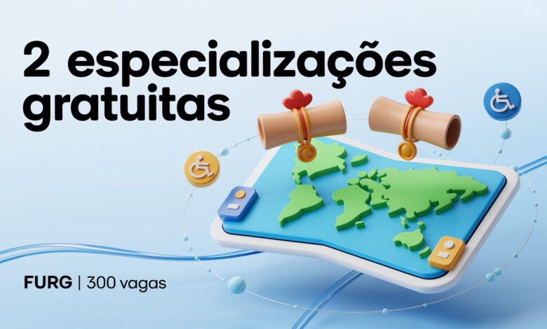 FURG abre 300 vagas em duas especializações EAD gratuitas: Educação Infantil e AEE. Inscrições abertas! Veja os prazos e polos no RS.