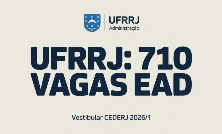Curso de Graduação gratuito EAD em Administração pela UFRRJ. São 710 vagas no Vestibular Cederj. Inscrições abertas. Confira o edital!