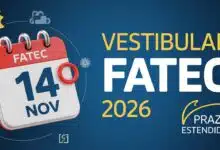 Vestibular FATEC 2026: Inscrições abertas! Cursos de Graduação presenciais e EaD. Não perca essa chance de estudar de graça!