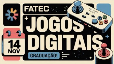 AMANHÃ! Inscrições FATEC 2026 para Graduação em Jogos Digitais terminam 14/11. Curso gratuito. Garanta sua vaga! Prova em 14/12.