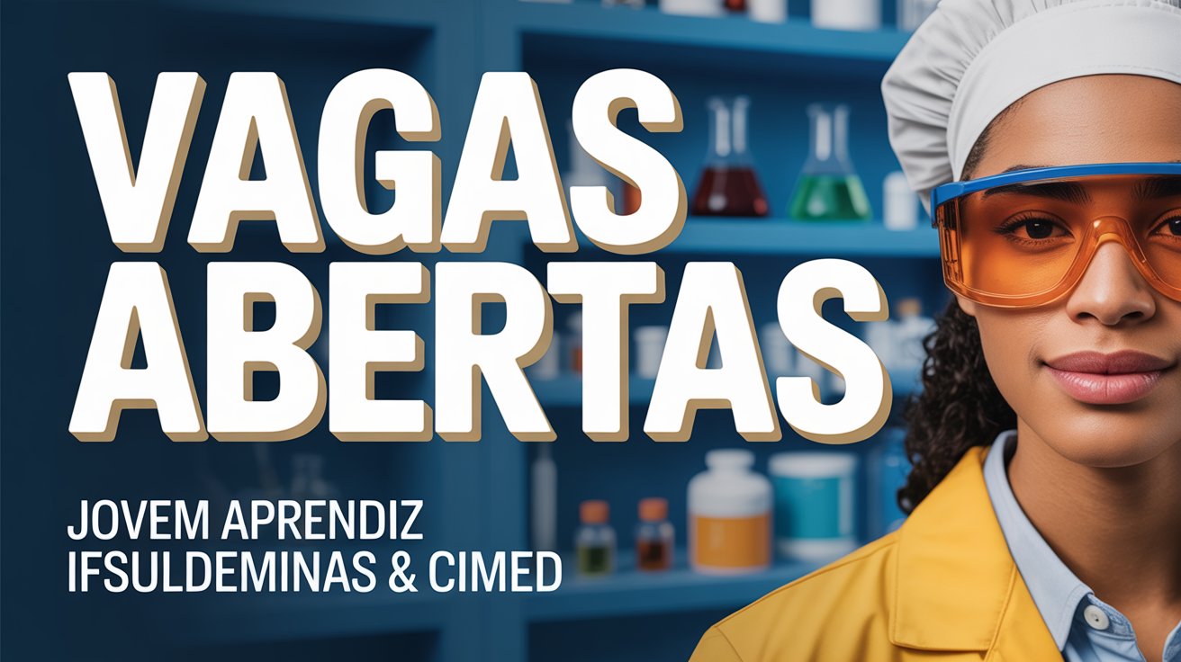 Inscrições abertas para Curso Técnico em Química no IFSULDEMINAS Pouso Alegre. Vagas de Jovem Aprendiz CIMED. Seleção por sorteio!