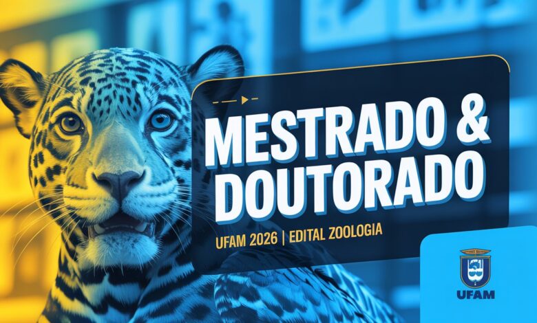 Oportunidade de Pós-Graduação Gratuita na UFAM! Edital oferece vagas para Mestrado e Doutorado em Zoologia. Saiba mais sobre a seleção.