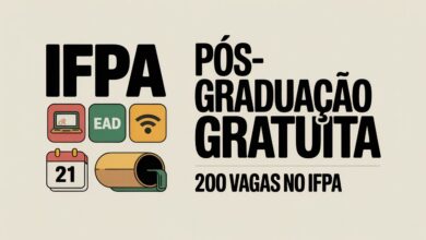IFPA abre 200 vagas em Especialização EAD gratuita! Curso de Educação Profissional e Tecnológica. Inscrições até 21/11.