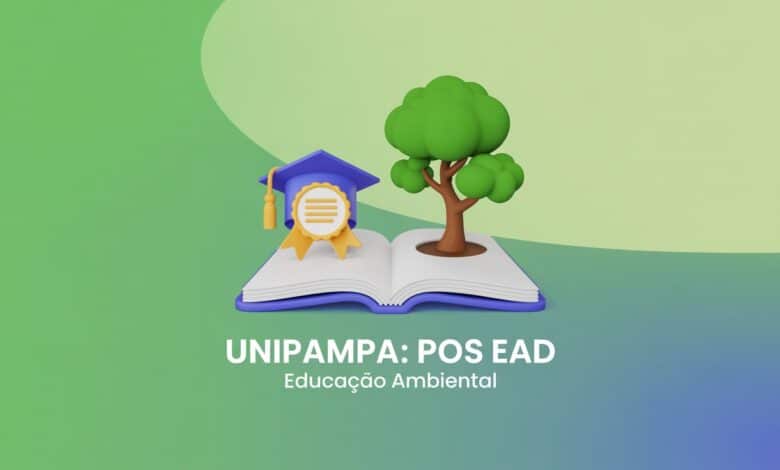 UNIPAMPA prorroga prazo! Inscrições abertas para 150 vagas na Especialização EAD gratuita em Educação Ambiental. Inscreva-se até 21/11